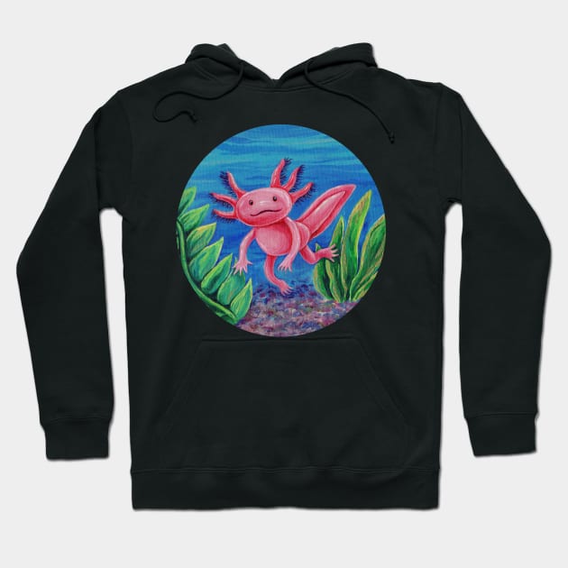 Axolotl Just Vibin' Hoodie by lupi